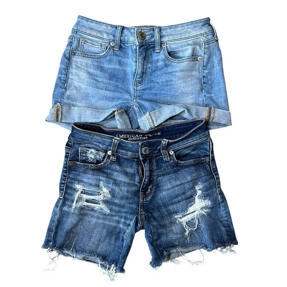 American Eagle Hi-Rise Midi Next‎ Level Stretch Women’s Size 0 (Lot of 2) - Picture 1 of 9